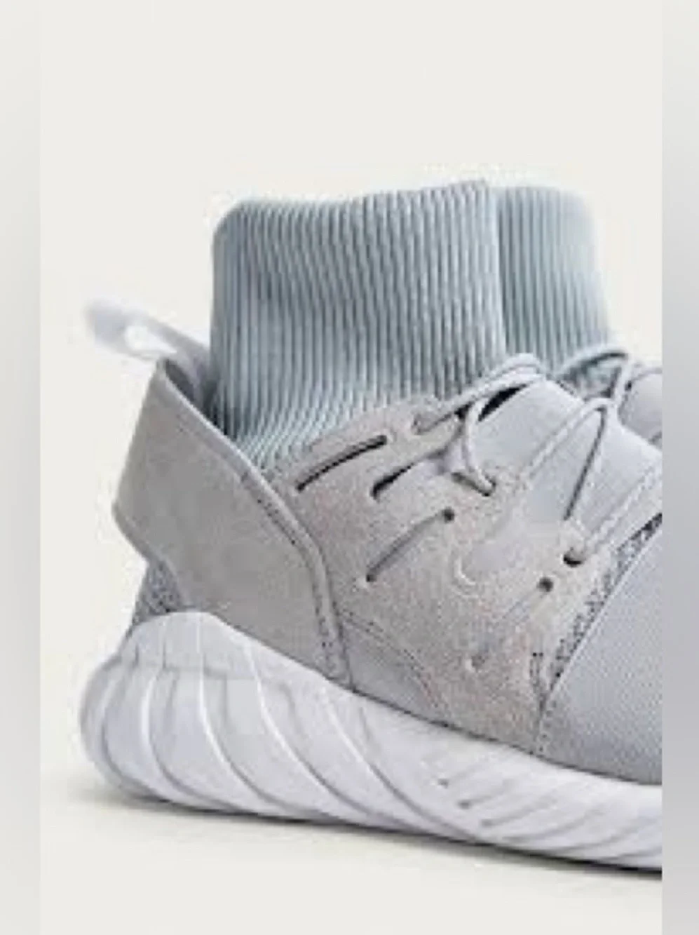 adidas Originals Tubular Doom Winter Grey Primeknit Sock Trainers Size 5.0